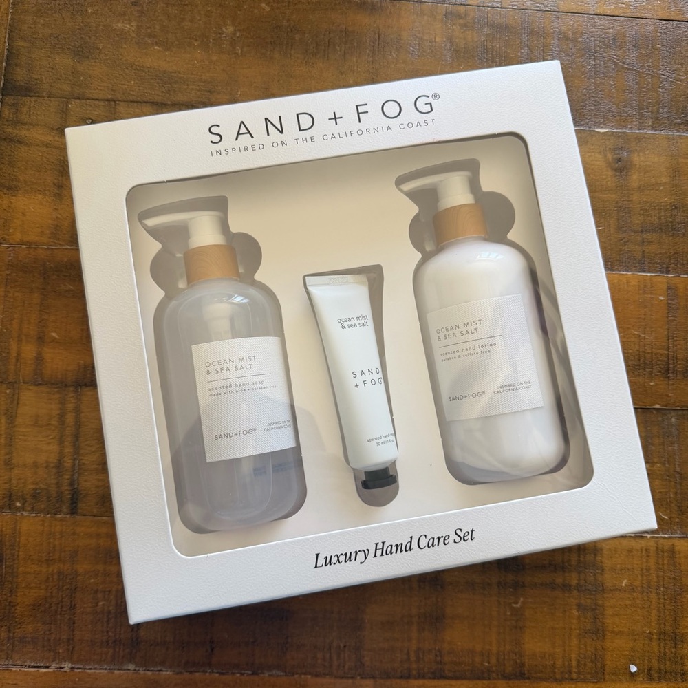 SAND+FOG Ocean Mist & Sea Salt Luxury Hand Care Set NEW IN BOX